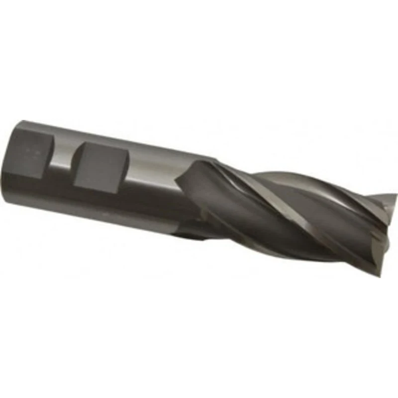 OSG 1, 2 LOC, 1 Shank Diam, 4-1/2 OAL, 4 Flute, Cobalt Square End Mill Single End, Uncoated, Spiral Flute, 30 Helix, ...